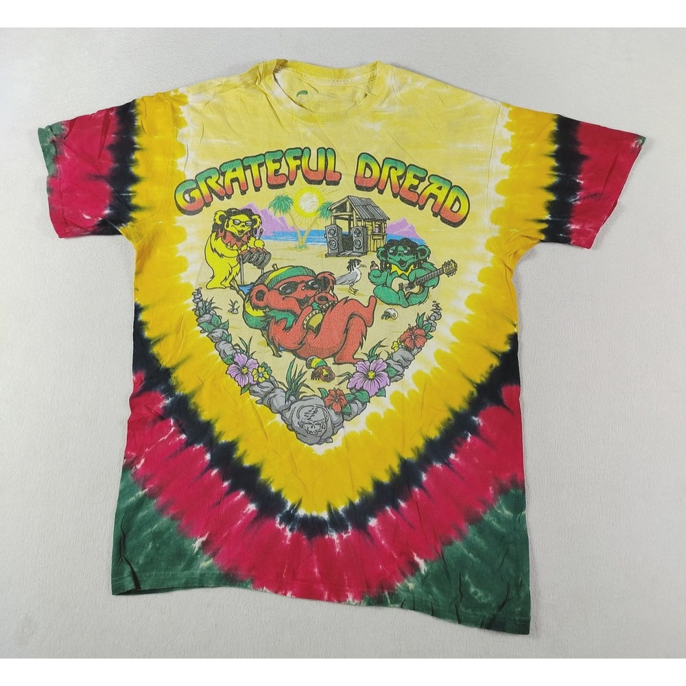 Liquid Blue Grateful Dead Shirt Mens Medium Dancing Bears Bob Weir Rock Grunge
